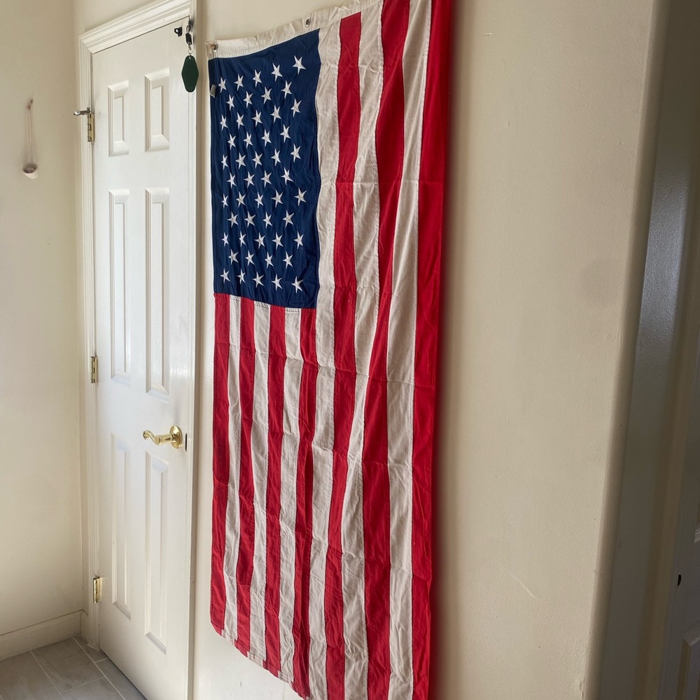 Vintage Stitched American Flag Wall Decor